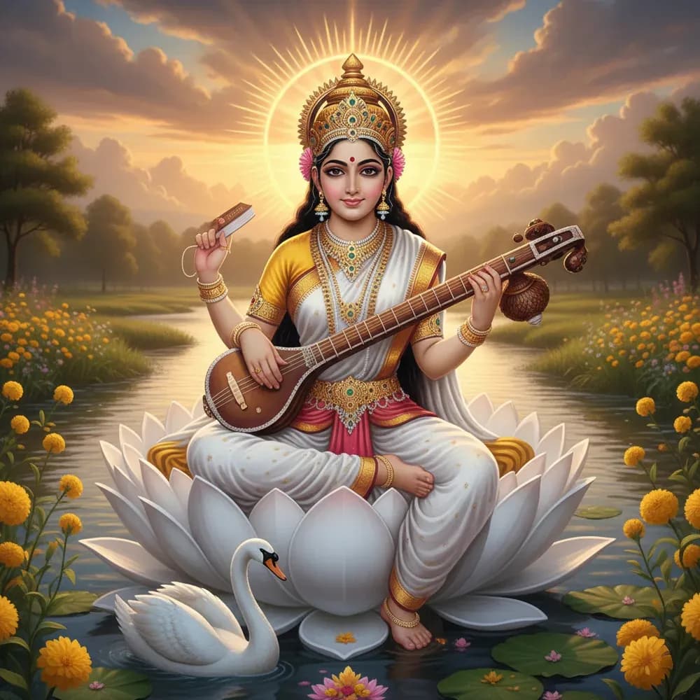 Day of Devotion & Knowledge: History Behind Saraswati Puja!