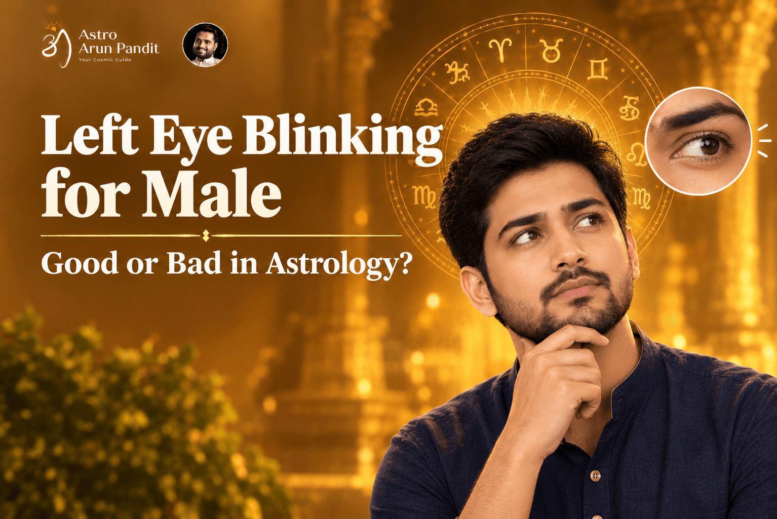 Left Eye Blinking for Male: Good or Bad in Astrology?