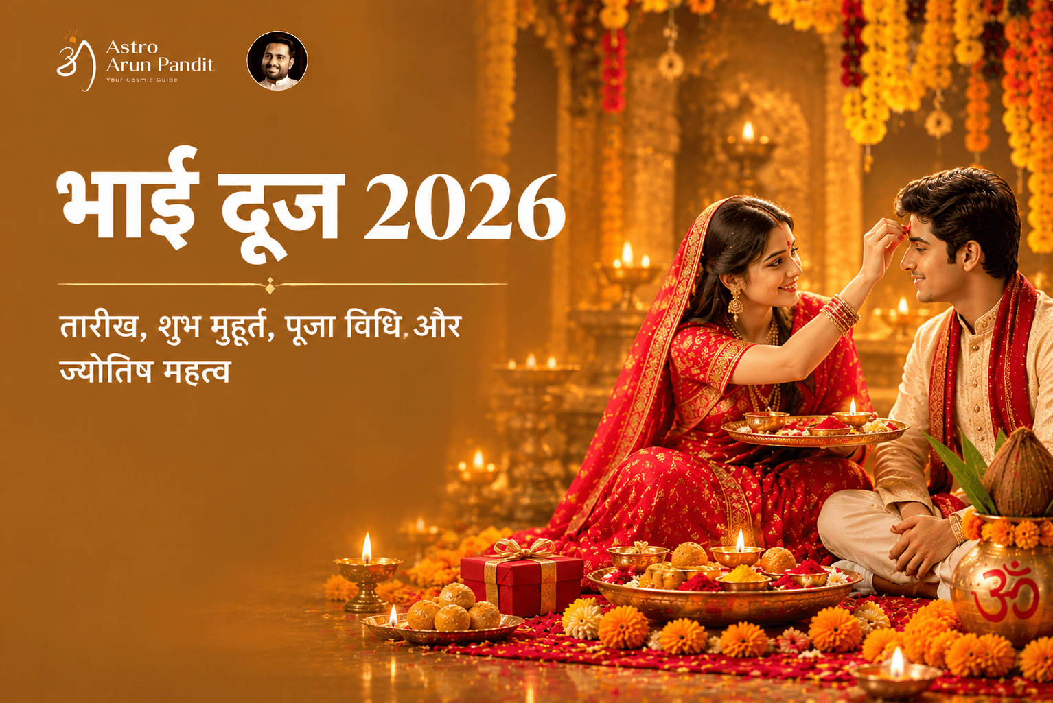 भाई दूज 2026: तारीख, शुभ मुहूर्त, पूजा विधि और ज्योतिष महत्व