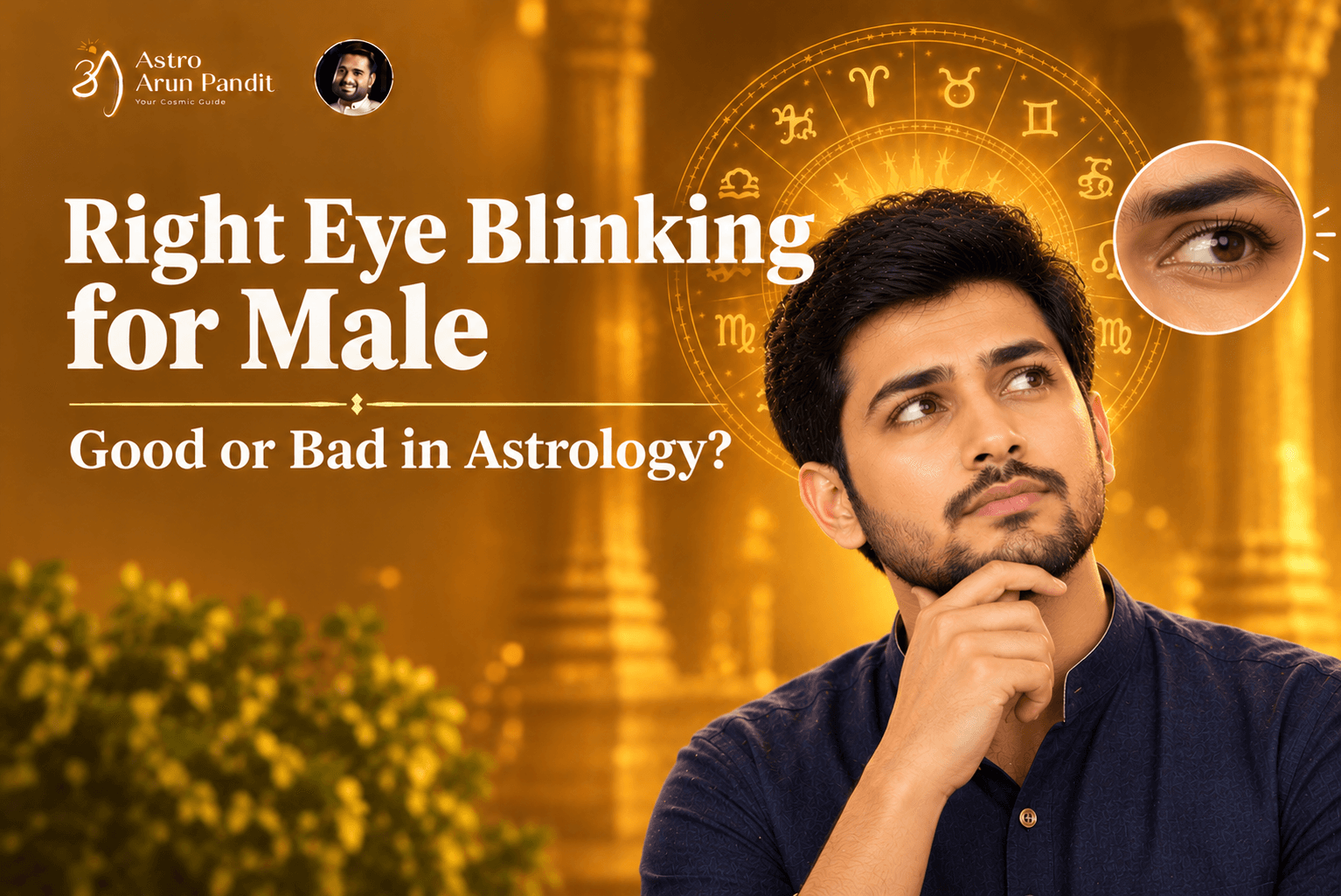 Right Eye Blinking for Male: Good or Bad in Astrology?